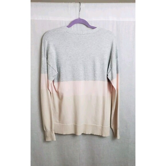 Evolution By Cyrus Sweater Cardigan Medium Color Block Hidden Button Casual Cozy - Picture 2 of 4